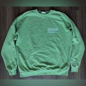 Hidden NY Sweatshirt Past Present Future NY Rare Drop Mens Lime Made In USA